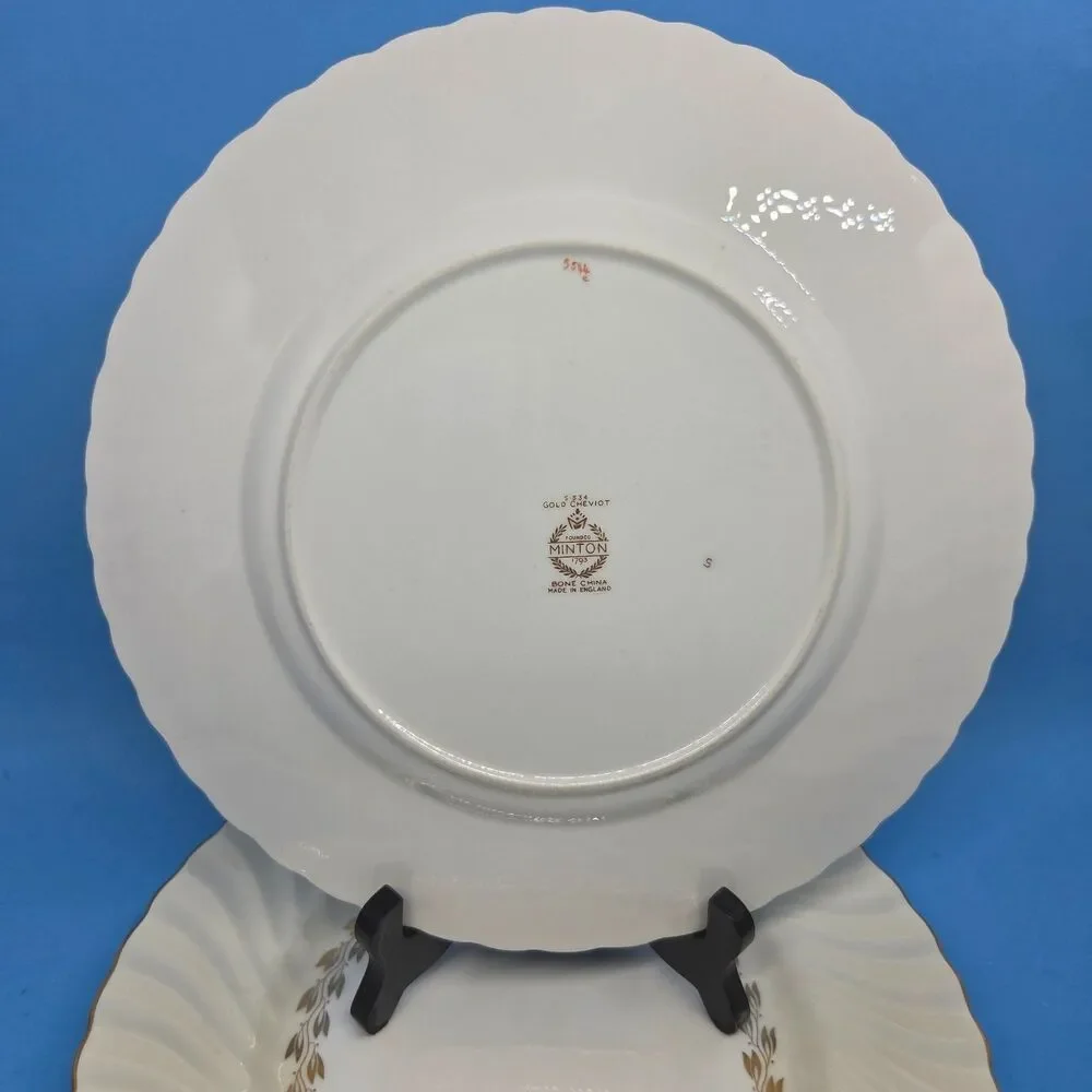 Minton Cheviot Gold Laurel Wreath Set Of 3 Unused 10 1/2